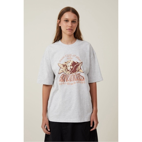 Guns N Roses Tops - Guns N Roses Boxy Oversized Graphic Tee Size Small NWT
